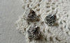 Accessories - 10 Pcs Antique Silver Seedpod Of Lotus Flower Charms 11x11mm A6546