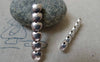 Accessories - 10 Pcs Antique Silver Six Hole Heart Beads Charms 6x31mm A5944