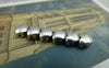 Accessories - 10 Pcs Antique Silver Six Hole Heart Beads Charms 6x31mm A5944