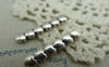 Accessories - 10 Pcs Antique Silver Six Hole Heart Beads Charms 6x31mm A5944