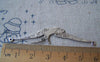 Accessories - 10 Pcs Antique Silver Swallow Bird Connector Charms 15x60mm A4405
