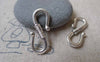 Accessories - 10 Pcs Antique Silver Textured S Hook Clasps 9x24mm A7052