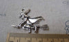 Accessories - 10 Pcs Antique Silver Wicked Witch Broom Charms 35x38mm A7317