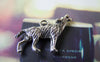 Accessories - 10 Pcs Antique Silver Wolf Howling Charms Pendants 20x26mm A5331