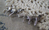 Accessories - 10 Pcs Antique Silver Wolf Howling Charms Pendants 20x26mm A5331