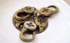 Accessories - 10 Pcs Antiqued Bronze Cross Lobster Clasps 14x28mm A5270