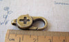 Accessories - 10 Pcs Antiqued Bronze Cross Lobster Clasps 14x28mm A5270