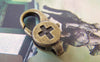 Accessories - 10 Pcs Antiqued Bronze Cross Lobster Clasps 14x28mm A5270