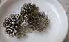 Accessories - 10 Pcs Antiqued Bronze Filigree Flower Bead Caps 10x27mm A7278