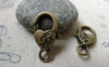 Accessories - 10 Pcs Antiqued Bronze Flower Lobster Clasps 15x26mm A5983