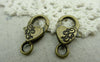 Accessories - 10 Pcs Antiqued Bronze Flower Lobster Clasps 15x26mm A5983