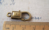 Accessories - 10 Pcs Antiqued Bronze Rectangular Lobster Clasps 8x27mm A5247