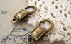 Accessories - 10 Pcs Antiqued Bronze Rectangular Lobster Clasps 8x27mm A5247