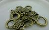 Accessories - 10 Pcs Antiqued Bronze Textured Lobster Clasps 13x22mm A5958