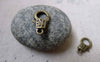 Accessories - 10 Pcs Antiqued Bronze Textured Lobster Clasps 9x17mm A6128