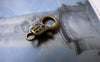 Accessories - 10 Pcs Antiqued Bronze Textured Lobster Clasps 9x17mm A6128