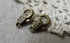 Accessories - 10 Pcs Antiqued Bronze Textured Lobster Clasps 9x17mm A6128