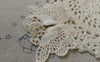 Accessories - 10 Pcs Beige Cream Color Filigree Floral Butterfly Cotton Lace Doily 40x55mm A6292