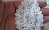 Accessories - 10 Pcs Beige Cream Color Filigree Floral Rabbit Cotton Lace Doily 50x70mm A4844