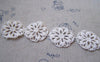 Accessories - 10 Pcs Beige Cream Color Filigree Floral Round Cotton Lace Doily 30mm A4845