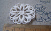 Accessories - 10 Pcs Beige Cream Color Filigree Floral Round Cotton Lace Doily 30mm A4845