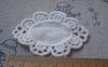 Accessories - 10 Pcs Beige Filigree Floral Oval Cotton Lace Doily Base Setting Match 18x25mm A4852