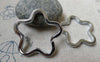 Accessories - 10 Pcs Chrome Color Plum Flower Keyring Charms 34mm A6126
