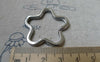 Accessories - 10 Pcs Chrome Color Plum Flower Keyring Charms 34mm A6126