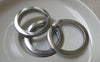 Accessories - 10 Pcs Chrome Color Round Keyring Charms 30mm A6132