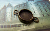Base Setting - 10 pcs Antique Brass Connnector Pendant Tray 10mm Cabochon A3160