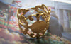 Accessories - 10 Pcs Gold Color Brass Adjustable Filigree Flower Ring Bases With 8mm Pad A3106