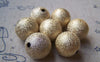 Accessories - 10 Pcs Gold Plated Sand Star Dust Beads Texured Beads 16mm A1973