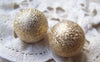 Accessories - 10 Pcs Gold Plated Sand Star Dust Beads Texured Beads 16mm A1973