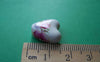 Accessories - 10 Pcs Hand Painted Heart Shaped Rondelle Ceramic Beads Huge Size15mm A1884