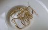 Accessories - 10 Pcs KC Gold Tone Brass Unique Hole Fish Hook Earwire Findings18mm A6603