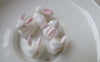 Accessories - 10 Pcs Of 3D Resin White Bunny Rabbit Findings 12x14mm A7256