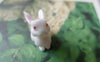 Accessories - 10 Pcs Of 3D Resin White Bunny Rabbit Findings 12x14mm A7256