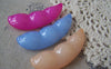 Acrylic Beads - 10 pcs Acrylic Pea Pod Charms Beads Mixed Color A4587