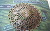 Bead Cap - 10 pcs Antique Brone Brass Flower Bead Caps 37mm A5026