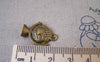 Accessories - 10 Pcs Of Antique Bronze 3D Globe Charms Pendants 15x20mm A5412