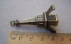 Accessories - 10 Pcs Of Antique Bronze 3D Paris Eiffel Tower Pendants Huge Size 22x47mm A1651