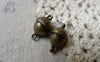 Plants & Trees - 10 pcs Antique Bronze 3D Acorns Pinecones Connectors Charms A6631