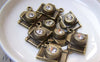 Accessories - 10 Pcs Of Antique Bronze 3D Rhinestone Camera Charms 15x18mm A3081