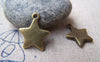 Accessories - 10 Pcs Of Antique Bronze 3D Star Charms 16mm A1406