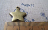 Accessories - 10 Pcs Of Antique Bronze 3D Star Charms 16mm A1406