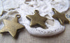 Accessories - 10 Pcs Of Antique Bronze 3D Star Charms 16mm A1406
