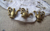 Accessories - 10 Pcs Of Antique Bronze 3D Teapot Charms 15x15mm A1757