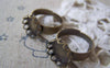 Accessories - 10 Pcs Of Antique Bronze Adjustable Ring Blank Shank Base With 10mm Bezel Lace Edge A5938