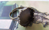 Accessories - 10 Pcs Of Antique Bronze Adjustable Ring Blank Shank Base With 15mm Bezel Crown Edge A3741