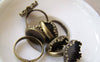 Ring Blanks - 10 pcs Antique Bronze 15mm Cabochon Ring Blank Base A5240